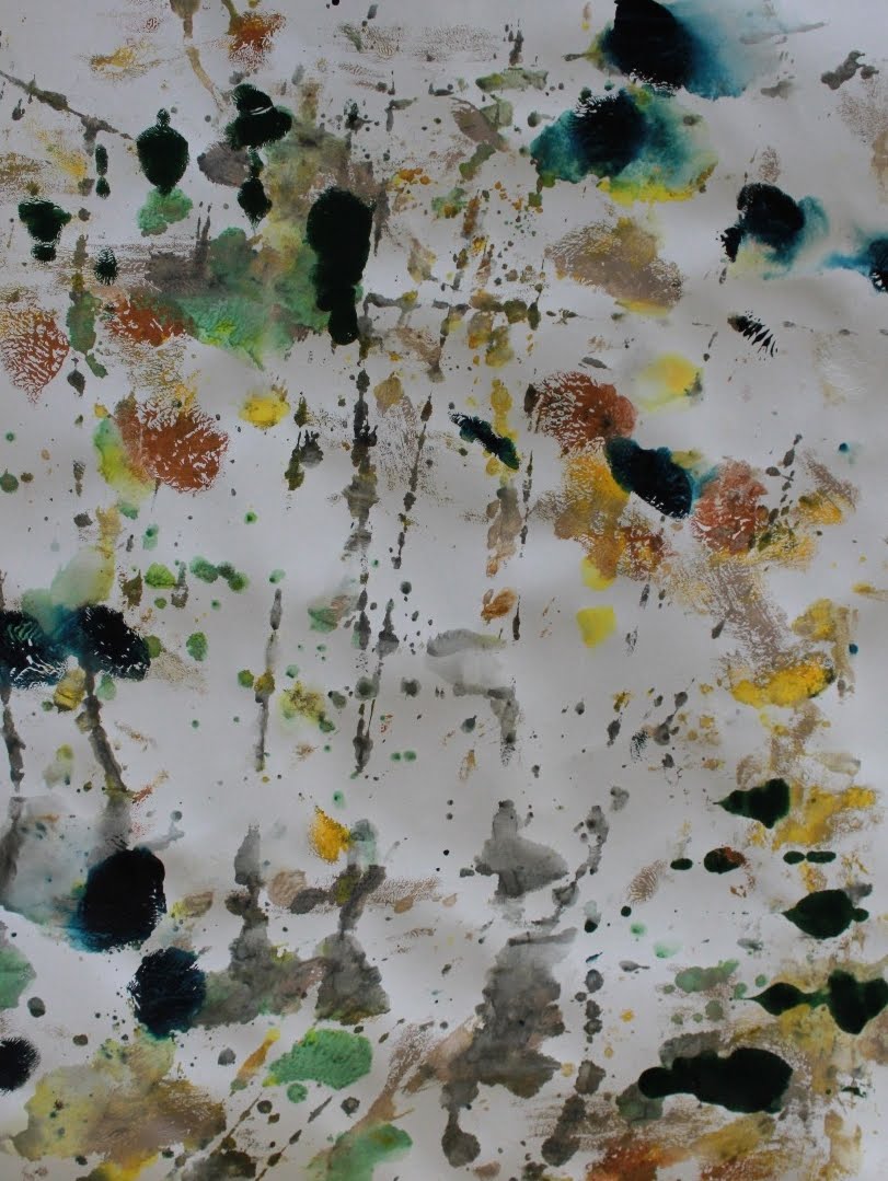 Het oorspronkelijke schilderij voor de achtergrond van de kaartjes